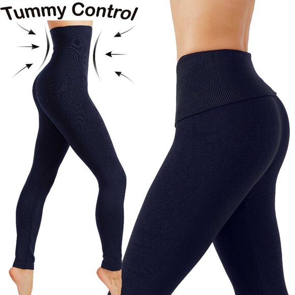 Pants - Very high elastic waist band fleece leggings